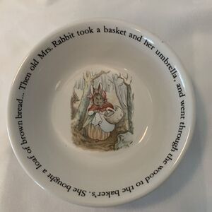 Beatrix Potter Peter Rabbit Bowl, Wedgewood Vintage Bunny With Basket